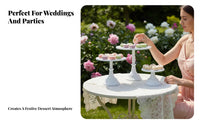 Wedding Iron Cake Stand, Party Dessert Display, Low Plate Set, Vintage Style