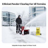 small winter clearing tool, Hand-Push helical Design Powered, Property & Fish Pond Clearing