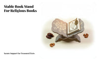 Muslim Book Stand, Arabic Book Stand, Floral Carved Pattern, Stable Frame, Gift Option