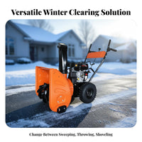 Multi-Function winter weather equipment, Hand-Push winter Sweeper, path winter Removal Machine, Small winter driveway cleaner