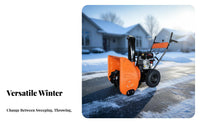 Multi-Function winter weather equipment, Hand-Push winter Sweeper, path winter Removal Machine, Small winter driveway cleaner