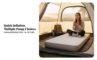 Inflatable Mattress, TPU20 Outdoor Air Bed, Automatic Inflation, Adjustable Firmness, Camping, Floor Sleeping