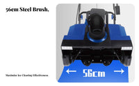 Hand-Push Electric Snow Thrower, Steel Brush, Adjustable 180° Throw, Outdoor, School, Multiple Battery Options