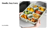 Bento Box, Compartment Lunch Container, Sealed Lid, Portable Outdoor Food Storage, Spoon