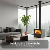 50 Wood Burning Fireplace, Indoor Heating Stove, Winter Home Heater for Rural Villa, Guesthouse, Commercial Use