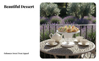 Cream Iron Dessert Plate, Cake Display Stand, Wedding Table Decor, Birthday Pastry Tray, Afternoon Tea