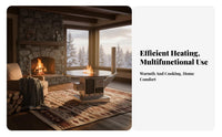 Smokeless Wood Gasification Stove, double energy Wood Heater, Indoor Home Heating, Upgraded Efficient Design
