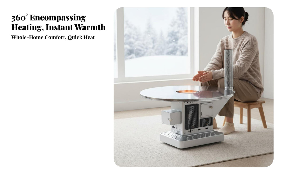 Smokeless Wood Gasification Stove, double energy Wood Heater, Indoor Home Heating, Upgraded Efficient Design