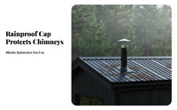 304 Stainless Steel Chimney Cap, Thickened Rain Cover, 0.8mm Exhaust Hood for Stove, Fireplace, Boiler