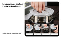 304 Stainless Steel Insulated Food Jar, Multi-Compartment Separated Lunch Box, Leak-Resistant, With Lid, For Adults and Students