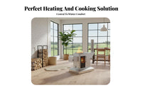 Indoor Wood Stove for Heating & Cooking, Durable Steel, Rural Home Use