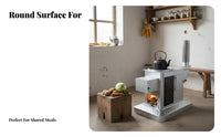 Indoor Wood Stove for Heating & Cooking, Durable Steel, Rural Home Use