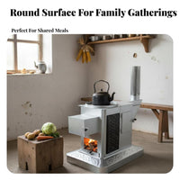 Indoor Wood Stove for Heating & Cooking, Durable Steel, Rural Home Use