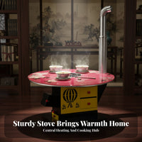 Gasification Stove, Circulating burning, Smokeless Indoor Heating Stove, double energy Wood Thickened Cast Iron, Home Use