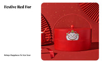Chinese Style Nut Box, Creative Divided Candy Tray with Lid, Lucky Cat, Sealed Snack Organizer for New Year, Wedding
