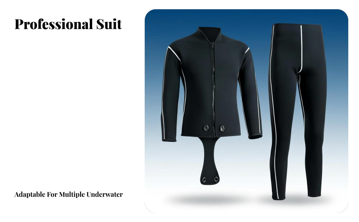 Men's Professional Diving Suit, 3mm/5mm Wetsuit, Freediving, Outdoor, Thermal, Two-Piece, fastener, Diving Set