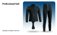Men's Professional Diving Suit, 3mm/5mm Wetsuit, Freediving, Outdoor, Thermal, Two-Piece, fastener, Diving Set