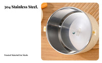 Cartoon 304 Stainless Steel Insulated Lunch Box, Cute Portable Food Container, Handheld Thermal for Students, Office
