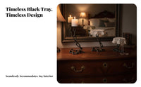 Iron Candle Holder, European Retro Style, Black Tray Base, Creative Jewelry Display Stand