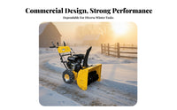 80cm small Walk-Behind winter Sweeper, Multi-Function winter Removal Machine, Gas-Powered, Home Property driveway Use