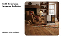 Gasification Stove, Indoor Smokeless Wood Heater, Multi-Functional Winter Heating, Upgraded Design