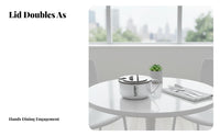 Insulated Stainless Steel Lunch Box with Lid, Pasta Bowl, Portable Food Container for Students, Dorm