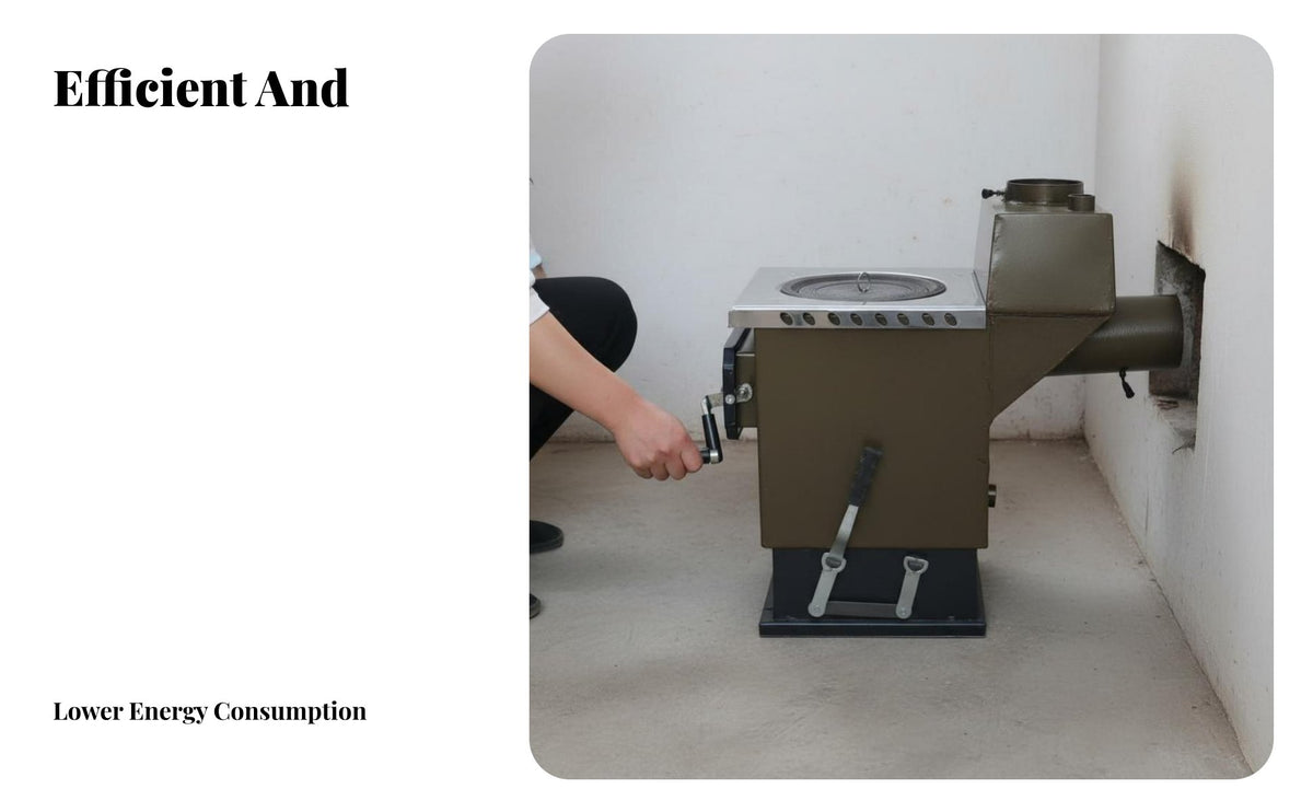 Home Heating Stove, Energy-Saving Boiler, Eco-Friendly Dual Use for Cooking & Heating, Ideal for Small Spaces