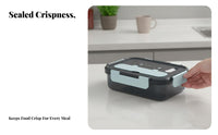 Student Bento Box, Plastic Compartment, Microwave Leakproof, Portable