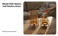 Gold Glass Candle Holder, Nordic, Party, Home Accent