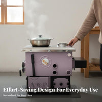 Heating Stove, Multi-Functional Boiler Wood Electric, Home Radiator, Large Cooking heater