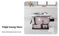 Heating Stove, Multi-Functional Boiler Wood Electric, Home Radiator, Large Cooking heater