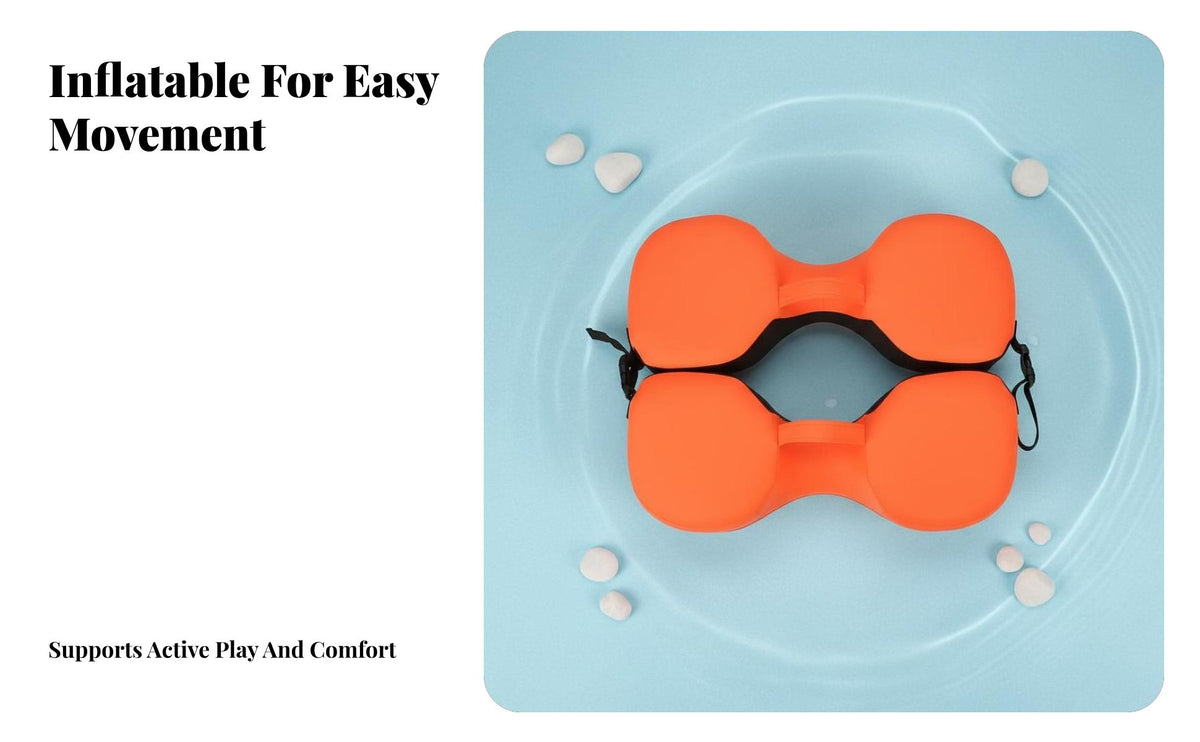 Baby Swim Ring, Infant Float, Underarm & Neck Support, Cartoon, No-Inflate, Safe