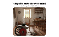 Vintage Wood Heater, Smokeless Indoor Stove, doubleenergy Heating Table for Home