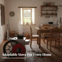 Vintage Wood Heater, Smokeless Indoor Stove, doubleenergy Heating Table for Home