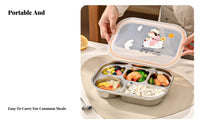 316 Stainless Steel Lunch Box, Compartment Food Container, Insulated Bento Box, Large Capacity, For School Use