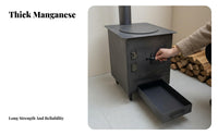 Reverse Combustion Heating Stove, Wood Compatible, Thickened Manganese Steel, Energy Efficient, Indoor Use, Multiple Sizes