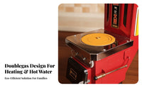 Energy-Saving Boiler, doubleUse Gasification Reburning heater, Cast Iron Water Heating, Home Heating Stove