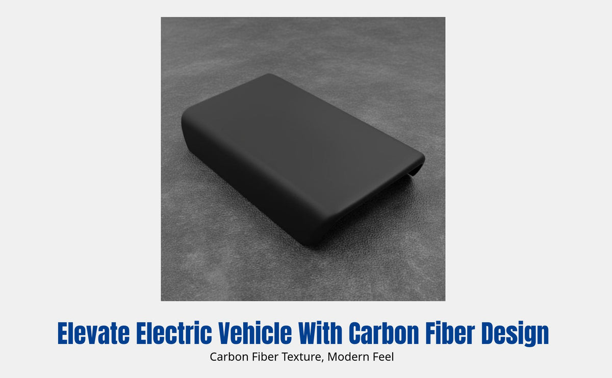Electric Vehicle Model E/Y Armrest Cover, Carbon Fiber Texture, Rear Air Vent Protector, Enhanced Interior Accessory