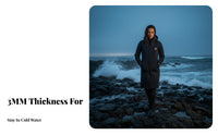 3mm Wetsuit Jacket, Hooded Diving Coat, Thermal Sun Protection, Unisex Cold Water Suit