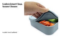 Rectangular Silicone Bento Box, Student Lunch Divided, Leakproof Microwave Safe