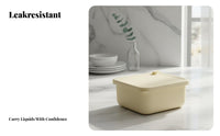 Microwave Safe Silicone Food Container, Leakproof, Portable Lunch Box