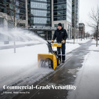 Winter Maintenance Tool, Hand-Push Gas-Powered, Efficient Clearing for Property and Home