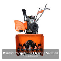 Winter Maintenance Tool, Hand-Push Gas-Powered, Efficient Clearing for Property and Home