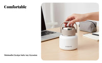316 Stainless Steel Thermal Food Jar, Large Capacity, Portable Insulated Soup Pot, Foldable Spoon, For School & Office