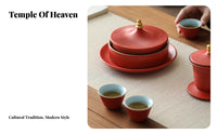 Ceramic Fruit Plate, Chinese Red Teapot Design, Creative Candy Box, Nut Storage, Holiday Gift Packaging