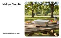 Stainless steel food box with lid, portable