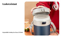 304 Stainless Steel Multitier Insulated Bento Box, Portable Lunch Pot, Large Capacity, Leak-Resistant, for Students