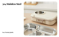 Stainless Steel Insulated Lunch Box, Leakproof Bento, Portable for Kids & Students