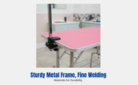 Foldable Pet Grooming Table, Portable, Stainless Steel, Dog Cat Bathing, Trimming