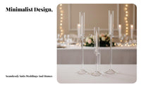 Romantic Acrylic Candle Holder, Transparent Crystal, Wedding & Dinner Table Decoration